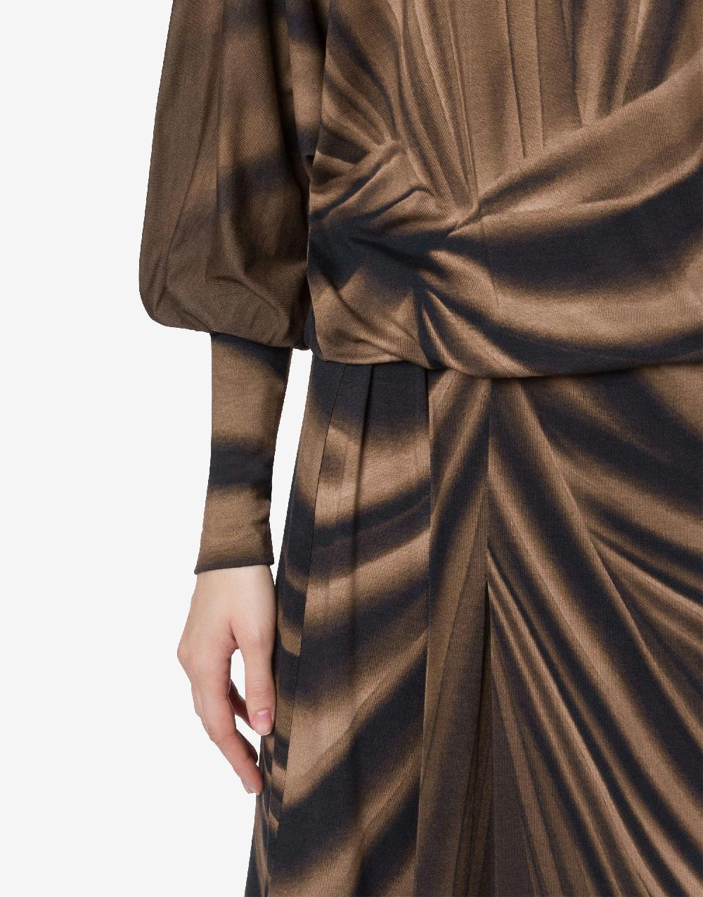 Alberta Ferretti Abito in jersey con stampa Drappeggio Hotsell