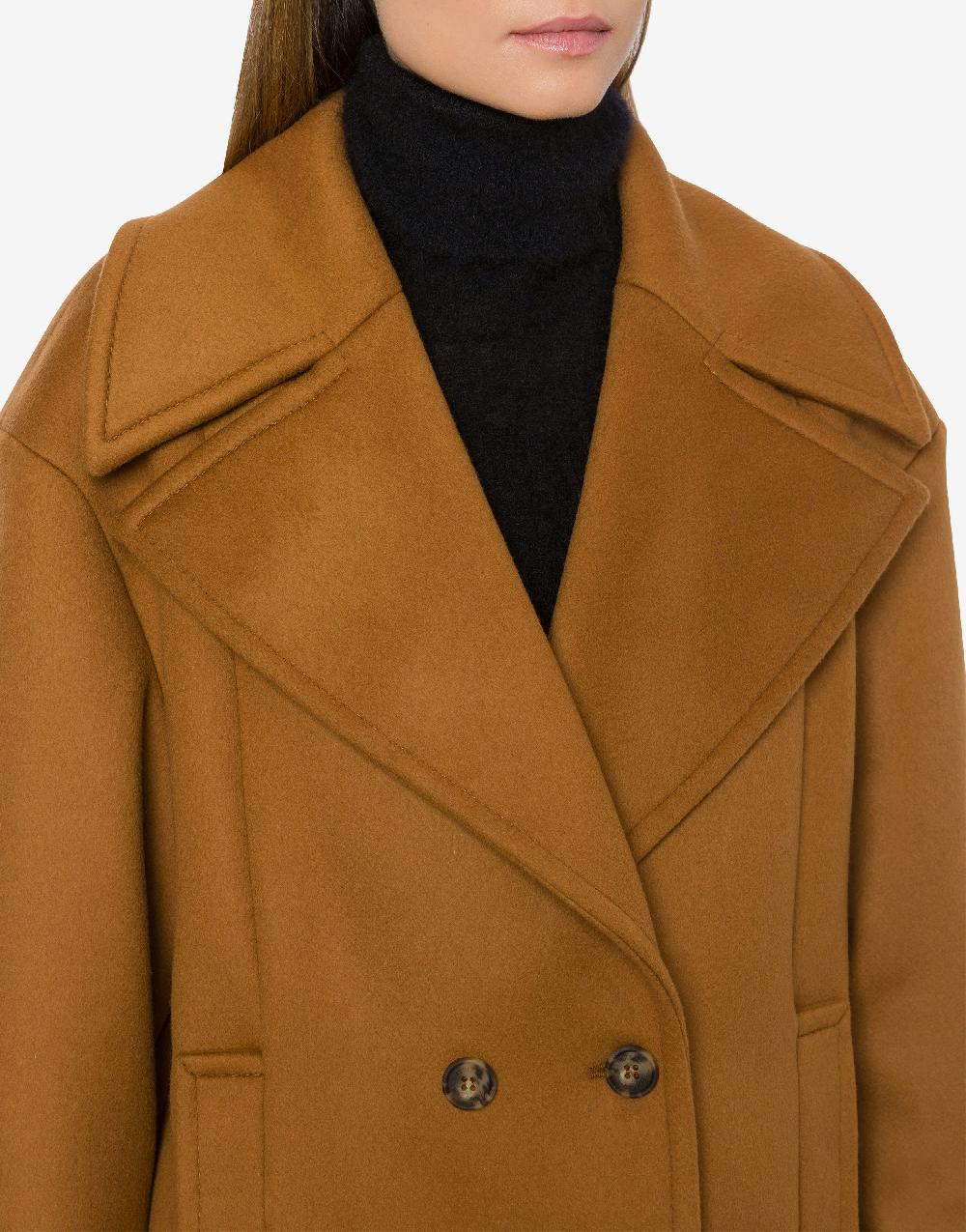 Alberta Ferretti Caban in panno di lana e cashmere Vendita Calda