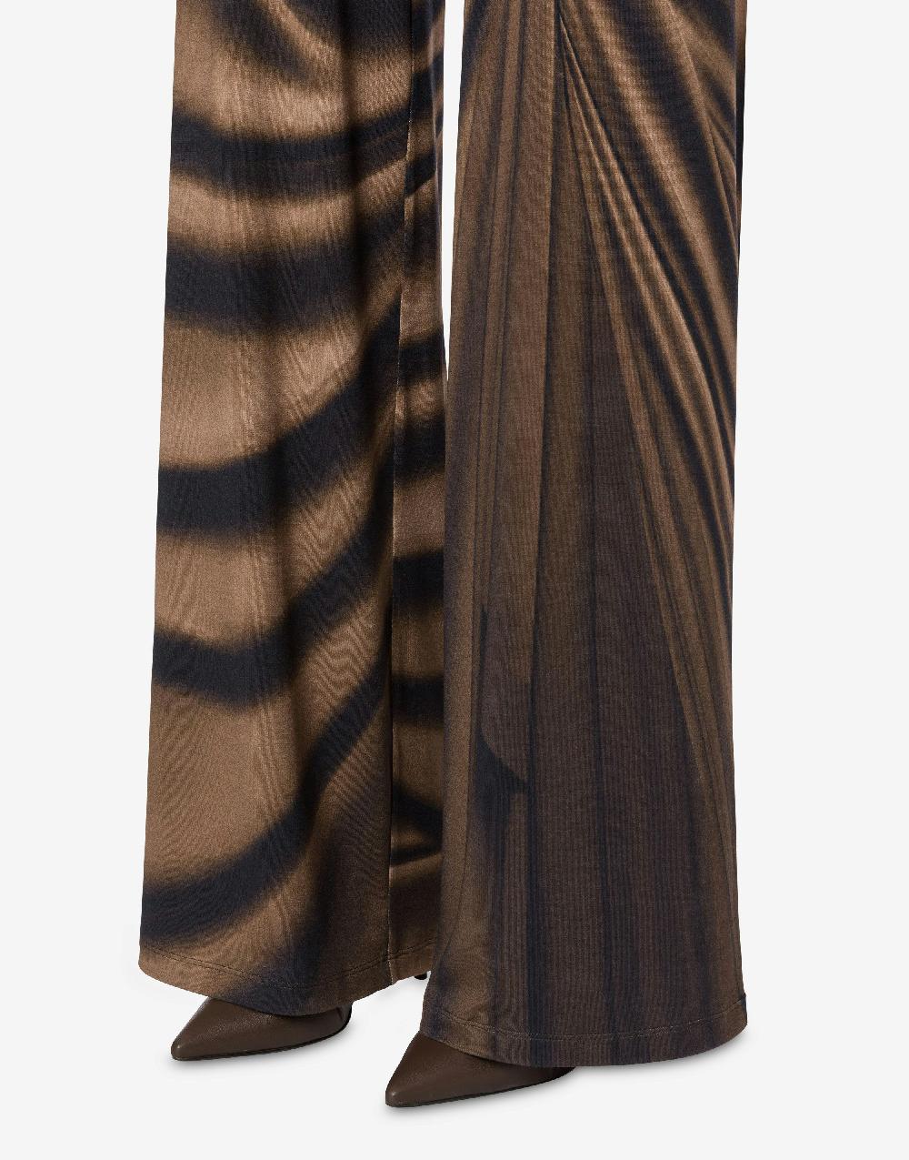 Alberta Ferretti Pantalone in jersey con stampa Drappeggio Saldi Di Fabbrica