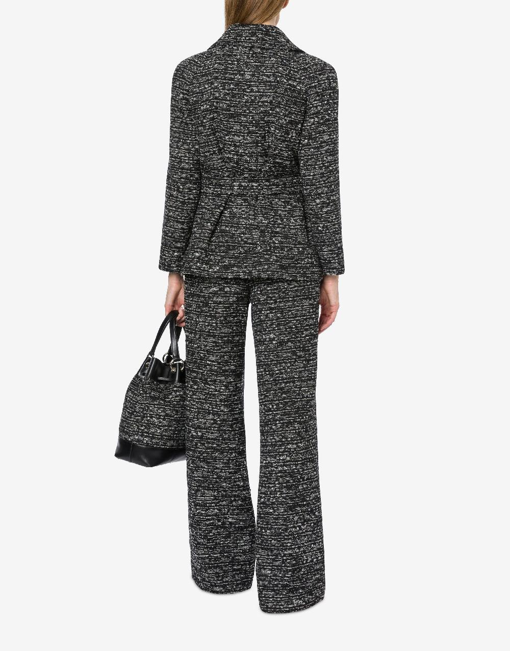 Alberta Ferretti Giacca in tweed bottonato con spacchi Negozio