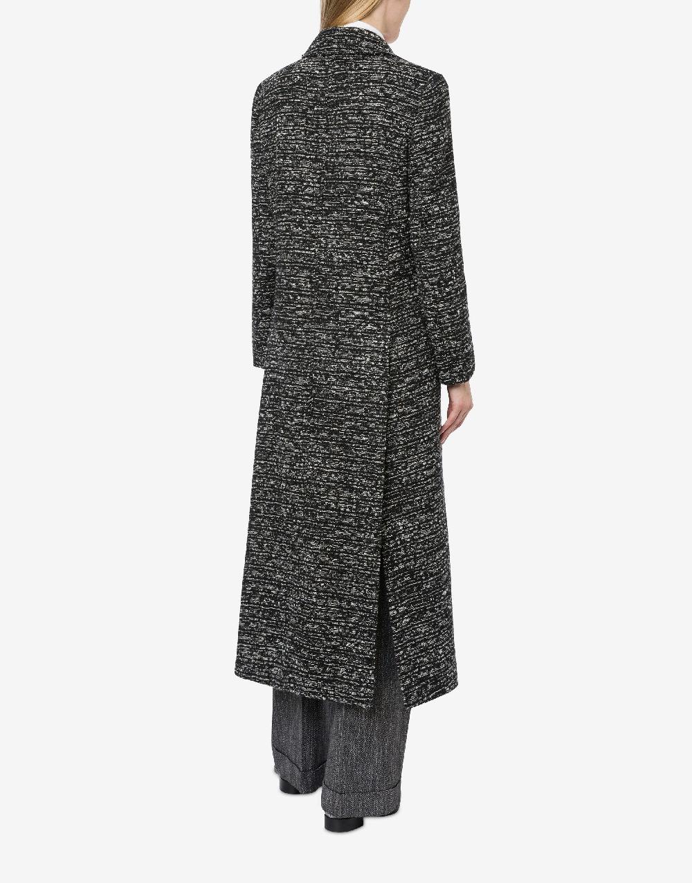 Alberta Ferretti Cappotto doppiopetto in tweed bottonato Nuova