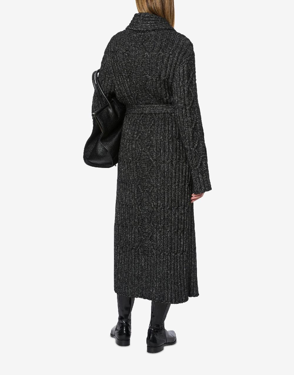 Alberta Ferretti Cardigan lungo in fettuccia lana cotone Moda