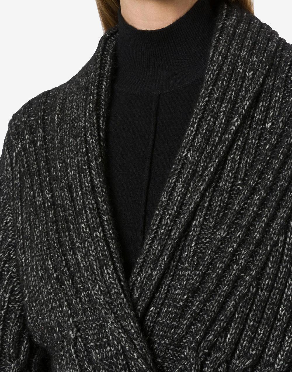 Alberta Ferretti Cardigan lungo in fettuccia lana cotone Moda
