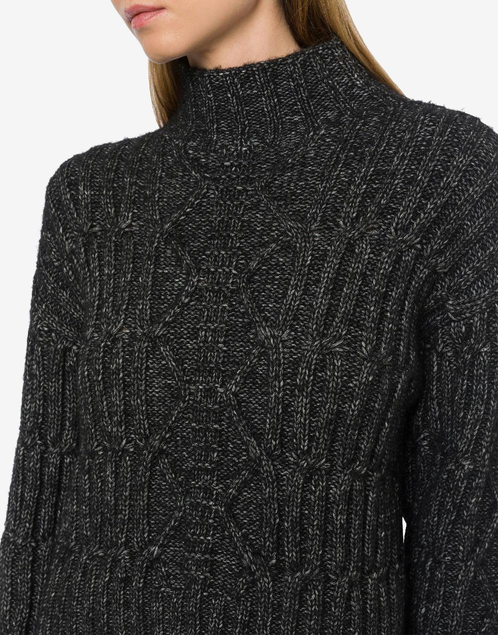 Alberta Ferretti Maglione in fettuccia di lana cotone 2025
