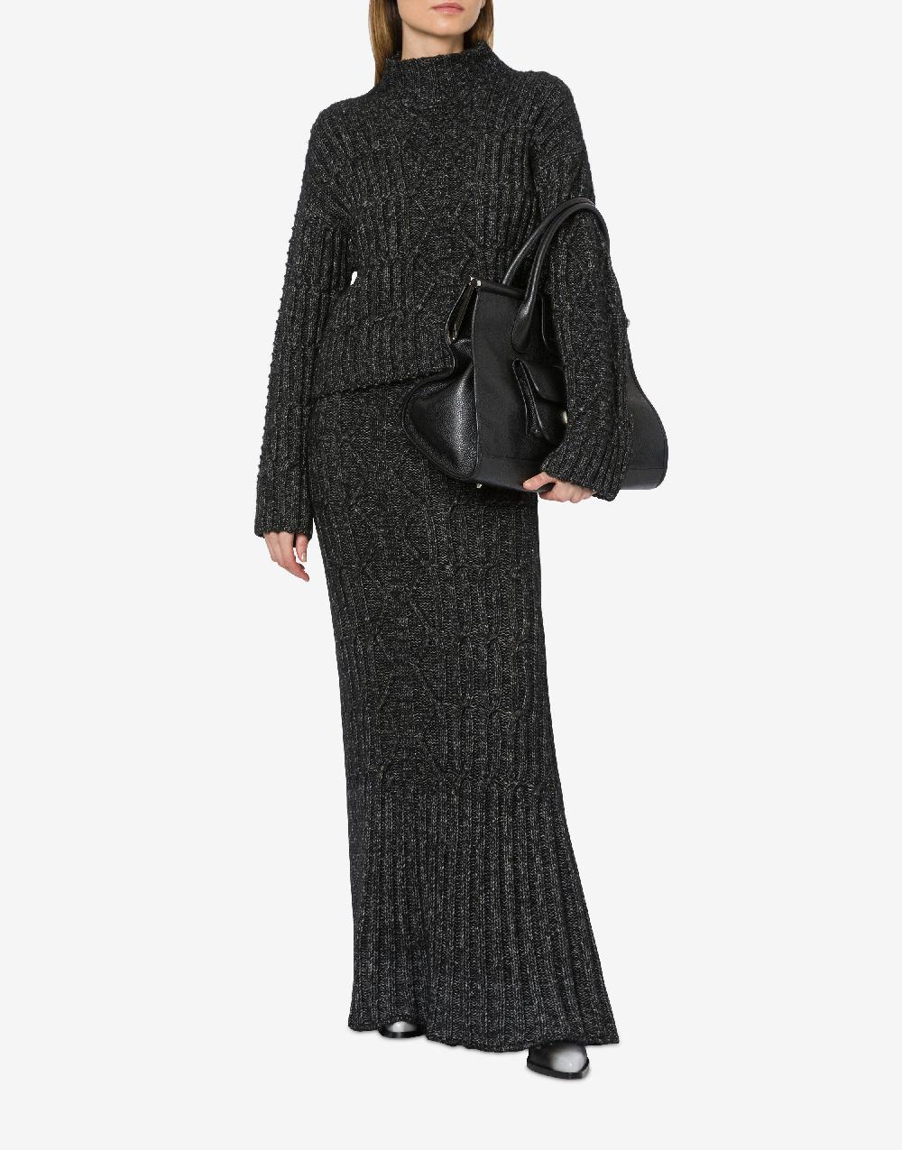 Alberta Ferretti Gonna lunga in fettuccia di lana cotone Qualità