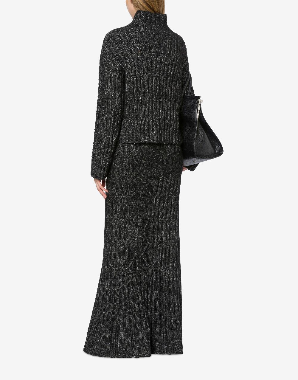 Alberta Ferretti Gonna lunga in fettuccia di lana cotone Qualità