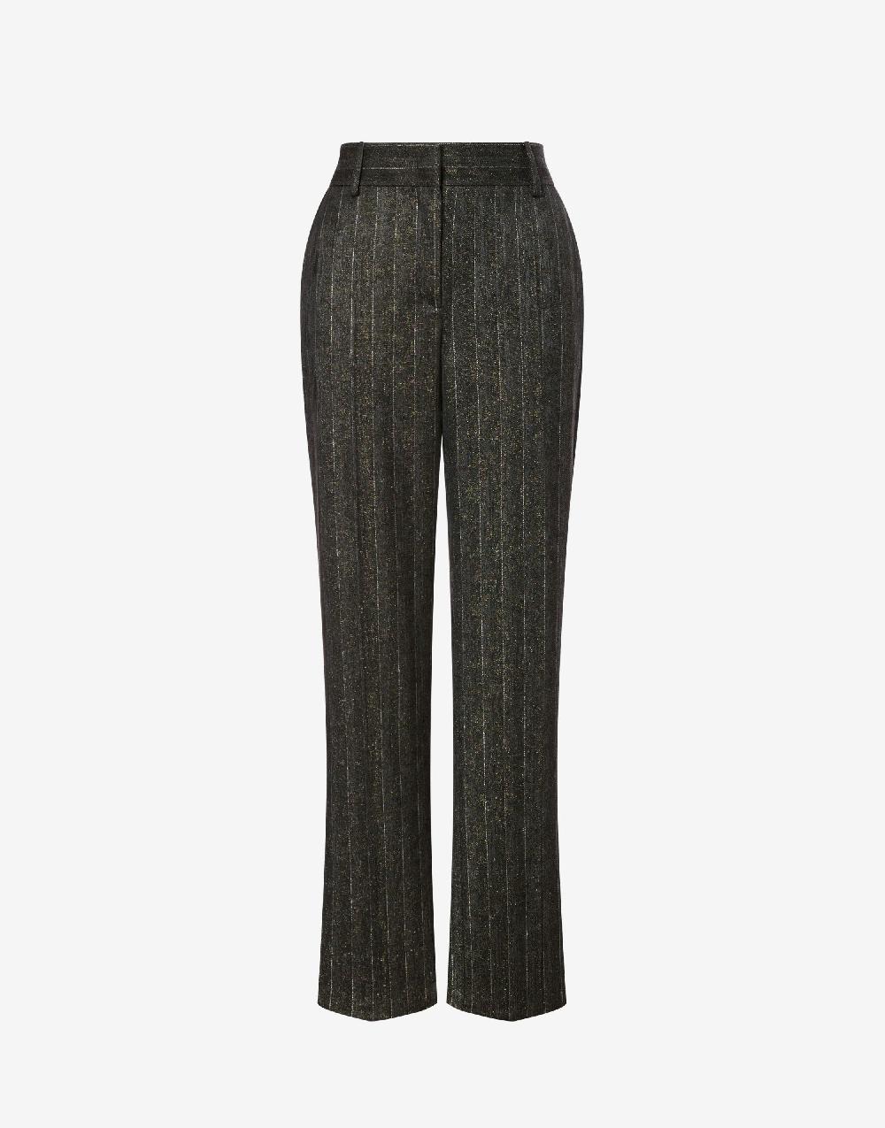 Alberta Ferretti Pantalone in gessato lurex Vendita