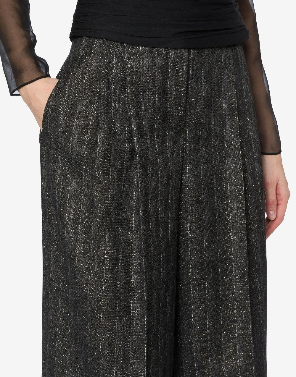 Alberta Ferretti Pantalone in gessato lurex Bestseller