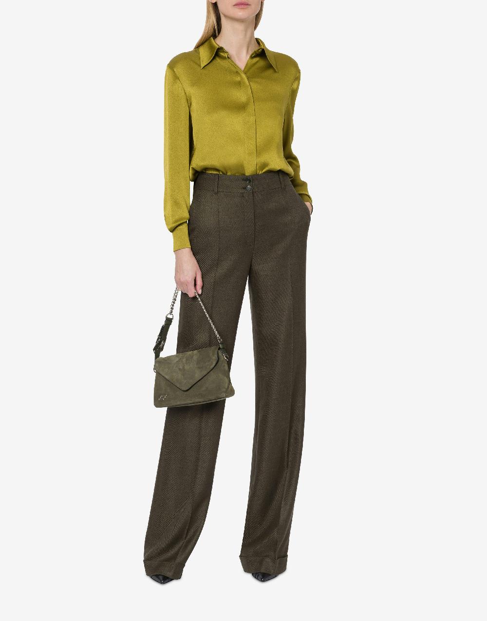 Alberta Ferretti Pantalone in twill fiammato Offerte stagionali