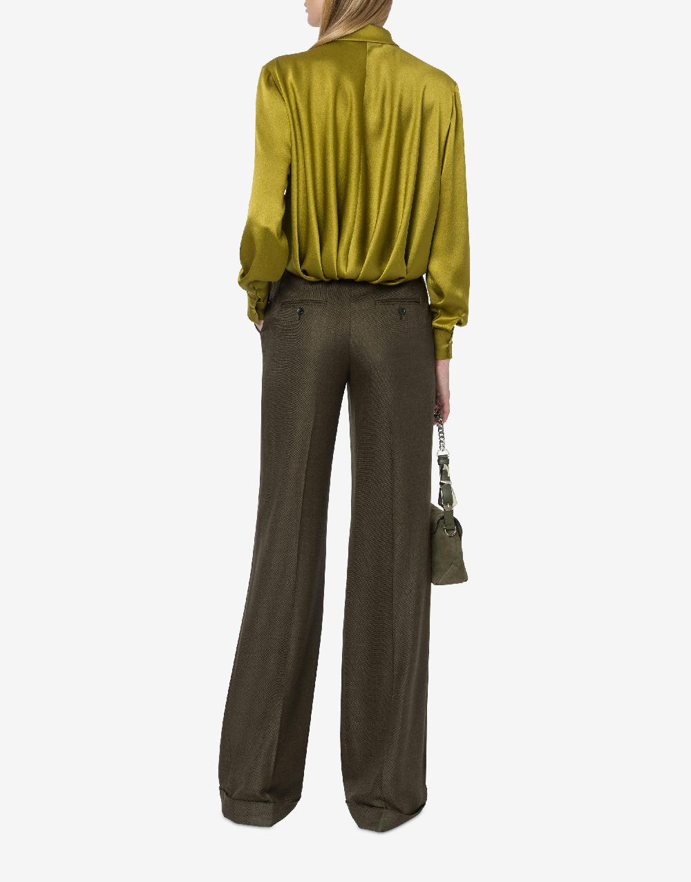Alberta Ferretti Pantalone in twill fiammato Offerte stagionali