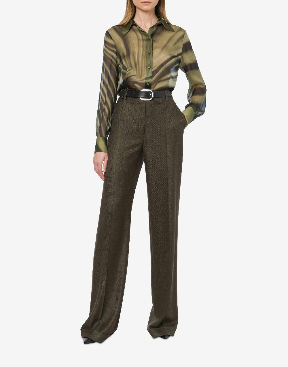 Alberta Ferretti Camicia in chiffon con stampa Drappeggio Qualità Garantita