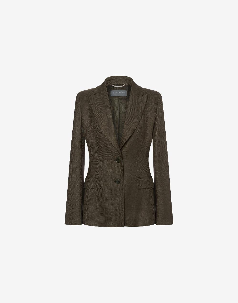 Alberta Ferretti Giacca in twill fiammato Consegna Veloce