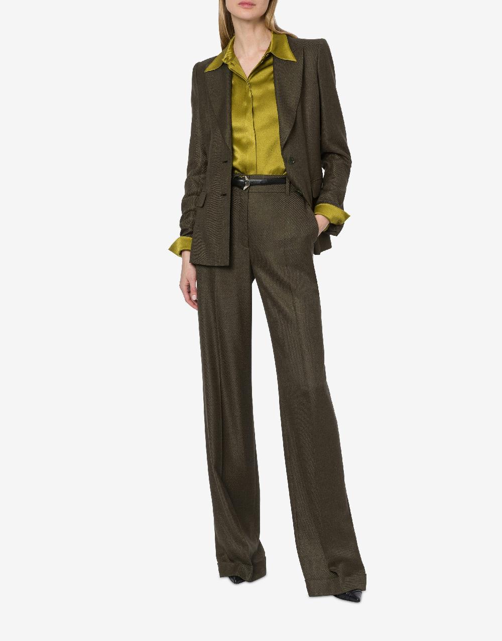 Alberta Ferretti Giacca in twill fiammato Consegna Veloce