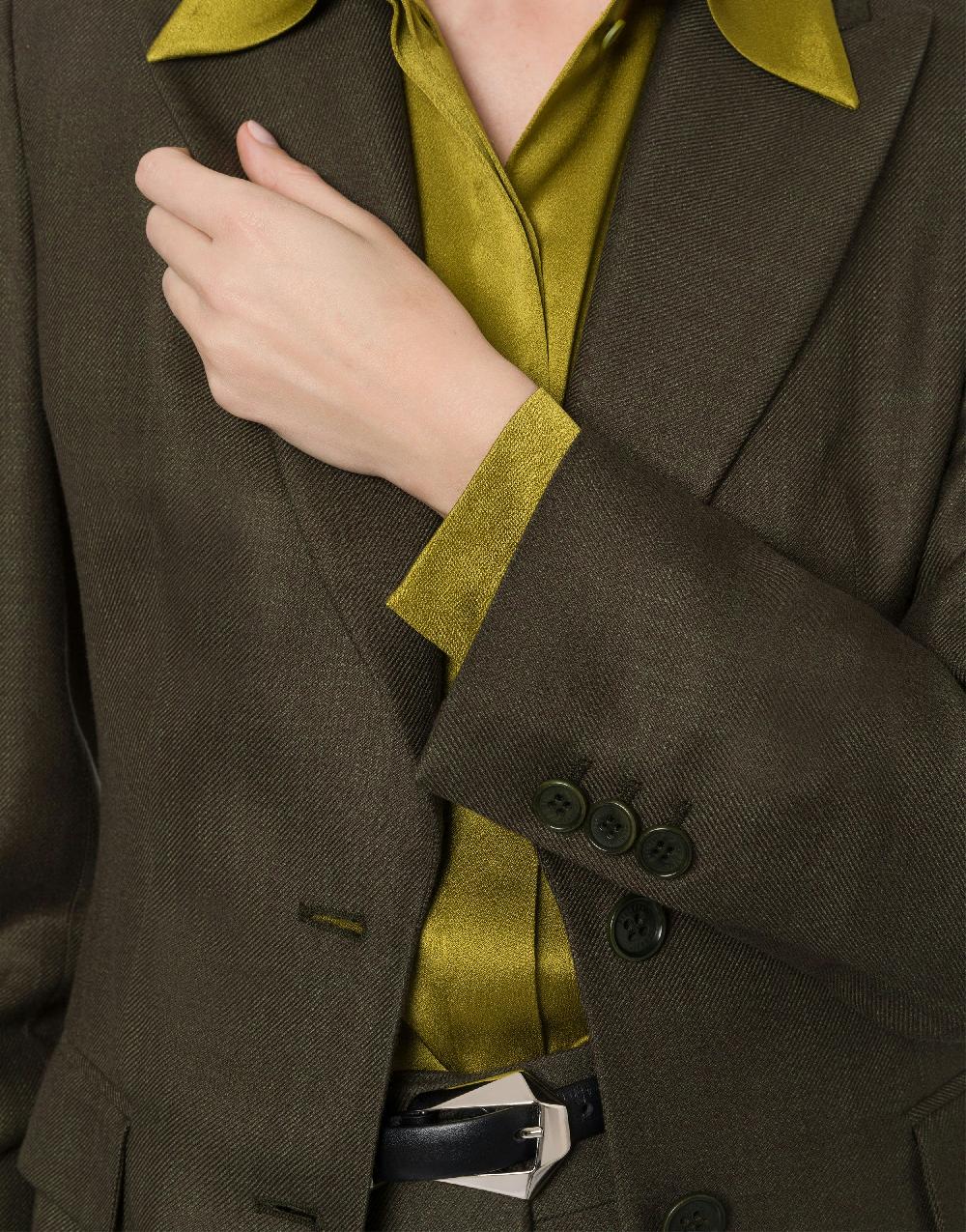 Alberta Ferretti Giacca in twill fiammato Consegna Veloce