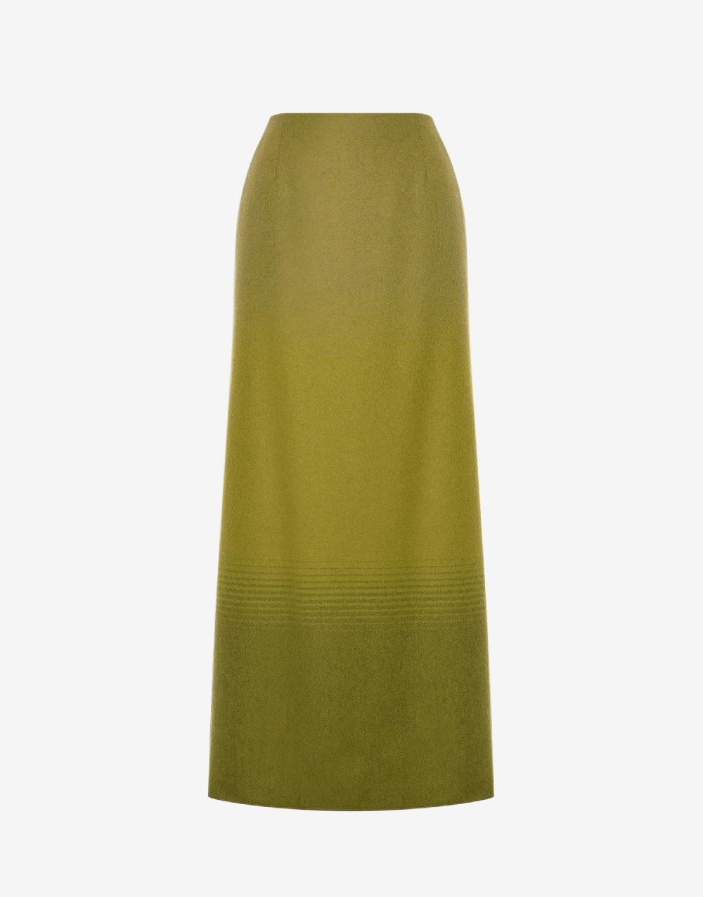 Alberta Ferretti Gonna lunga in flanella sfumata Shopping Online