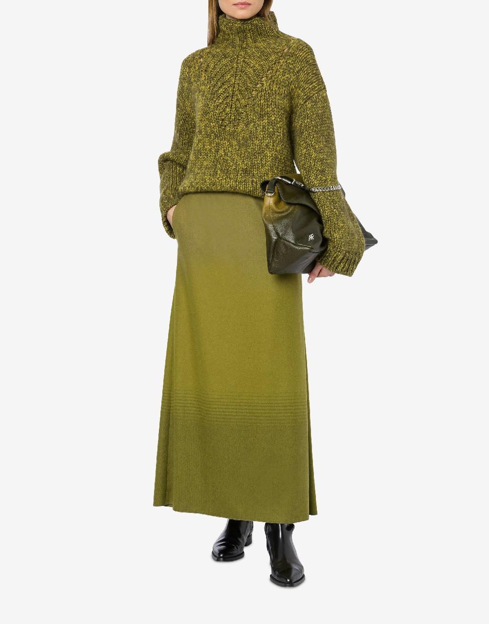 Alberta Ferretti Gonna lunga in flanella sfumata Shopping Online
