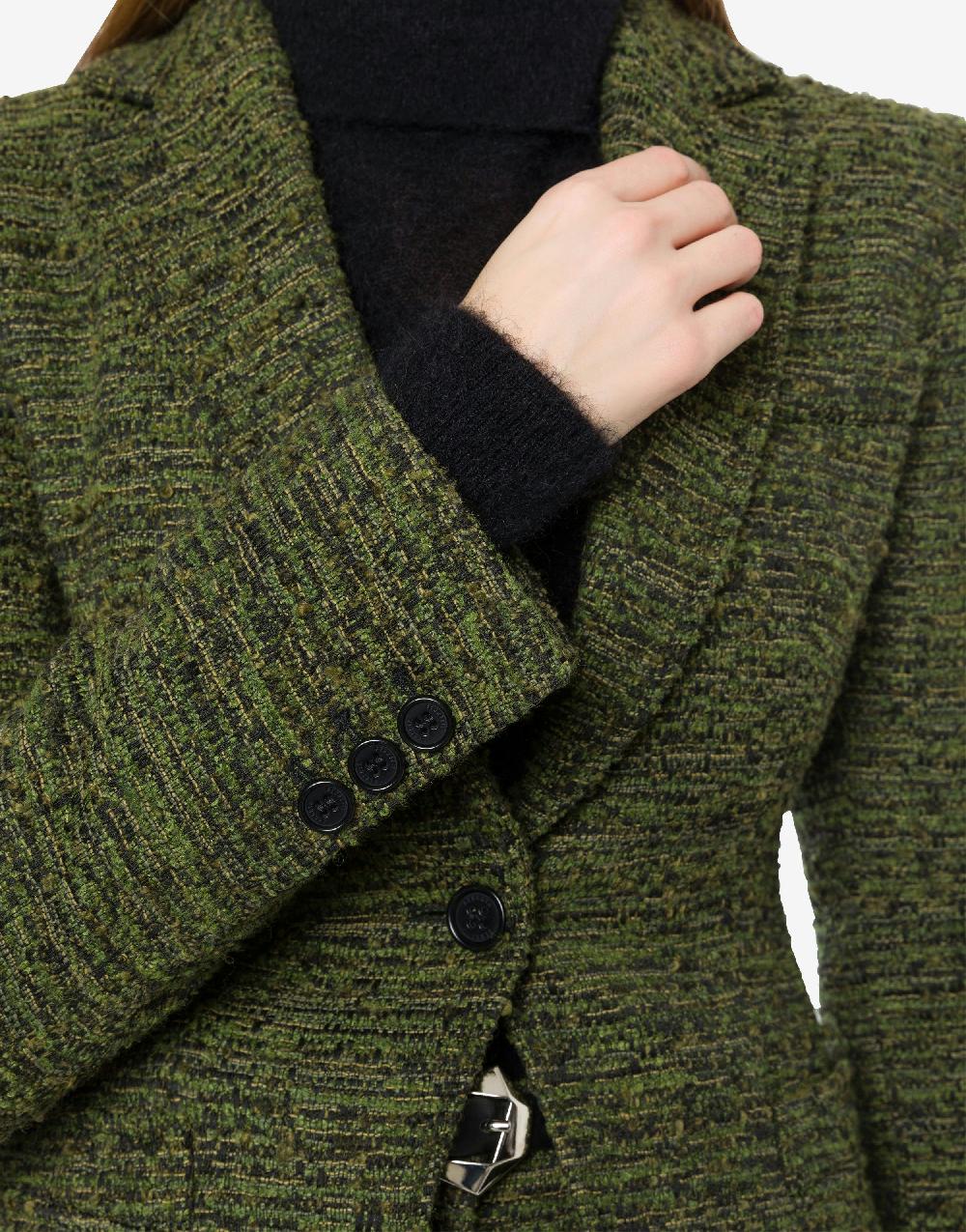 Alberta Ferretti Giacca in tweed bottonato Prezzo Ridotto