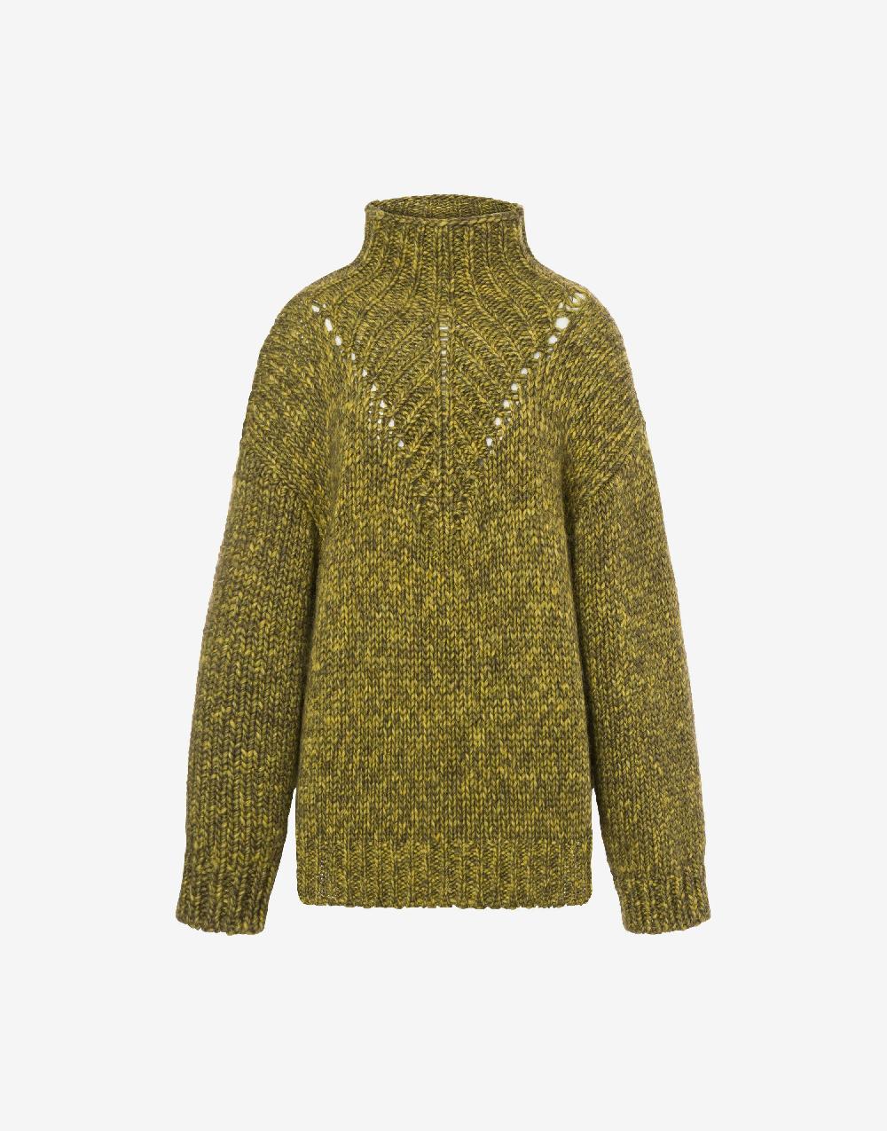 Alberta Ferretti Maglione in cordonetto misto lana stampato Novità