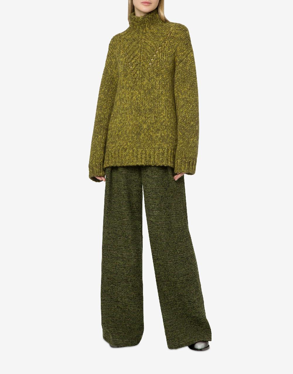 Alberta Ferretti Maglione in cordonetto misto lana stampato Novità