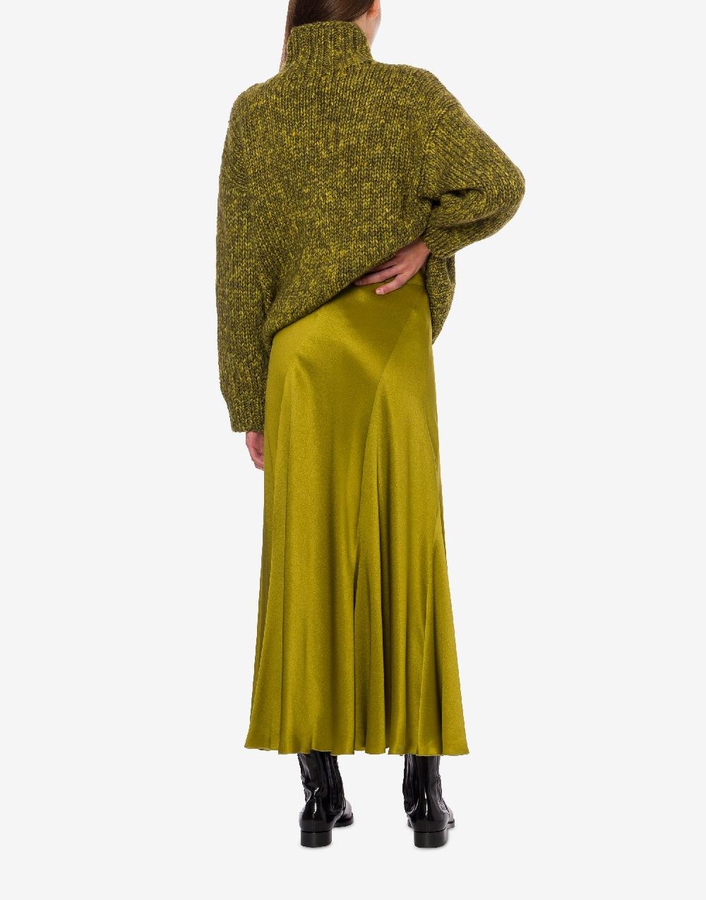 Alberta Ferretti Gonna longuette in raso Offerta