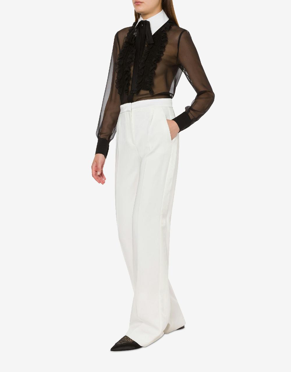 Alberta Ferretti Pantalone in cady stretch con dettagli in raso Online