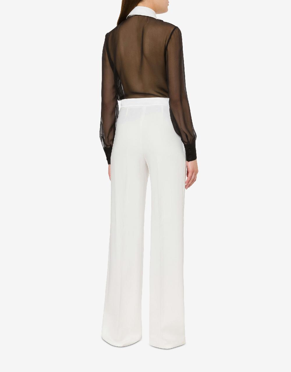 Alberta Ferretti Pantalone in cady stretch con dettagli in raso Online