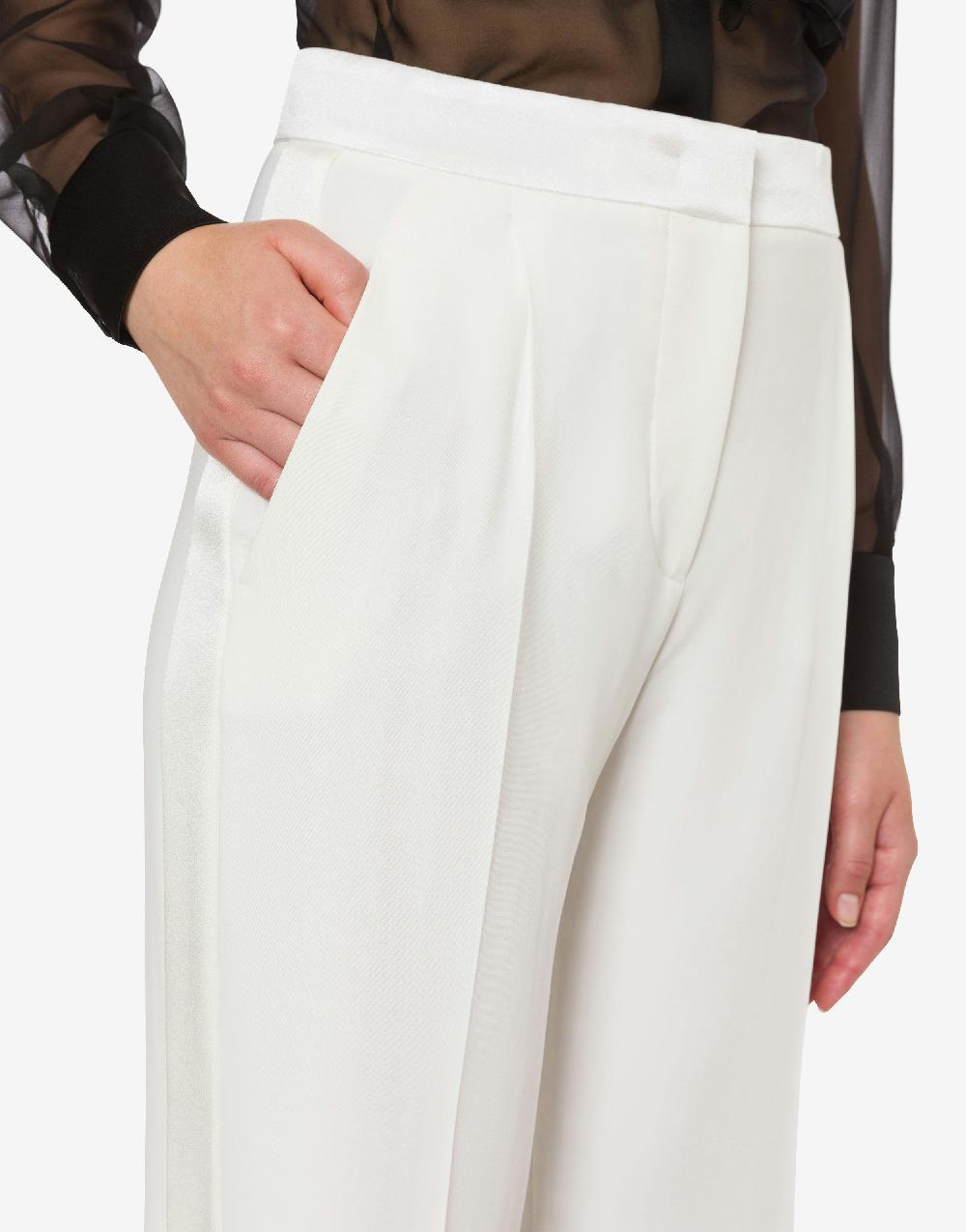 Alberta Ferretti Pantalone in cady stretch con dettagli in raso Online