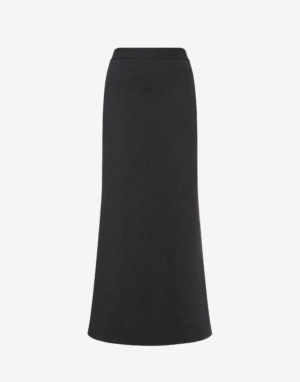Alberta Ferretti Gonna lunga in twill di lana stretch Hotsell