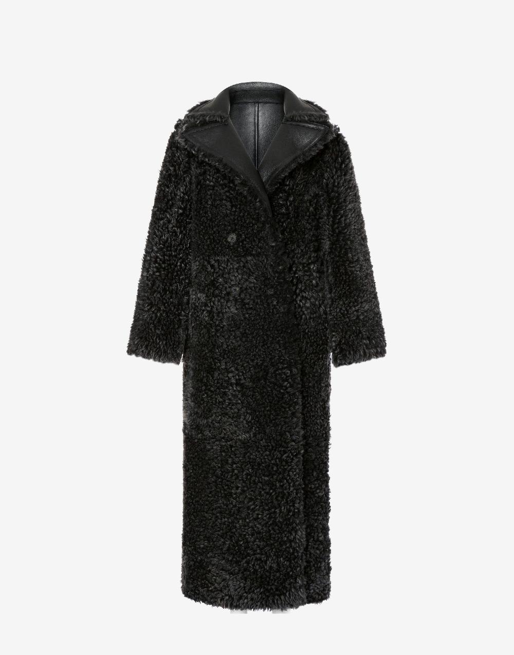 Alberta Ferretti Montone lungo in shearling nappato Vendita Calda