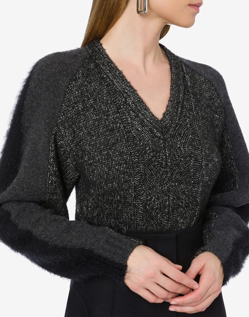 Alberta Ferretti Maglione con maniche in misto lana cashmere Moda