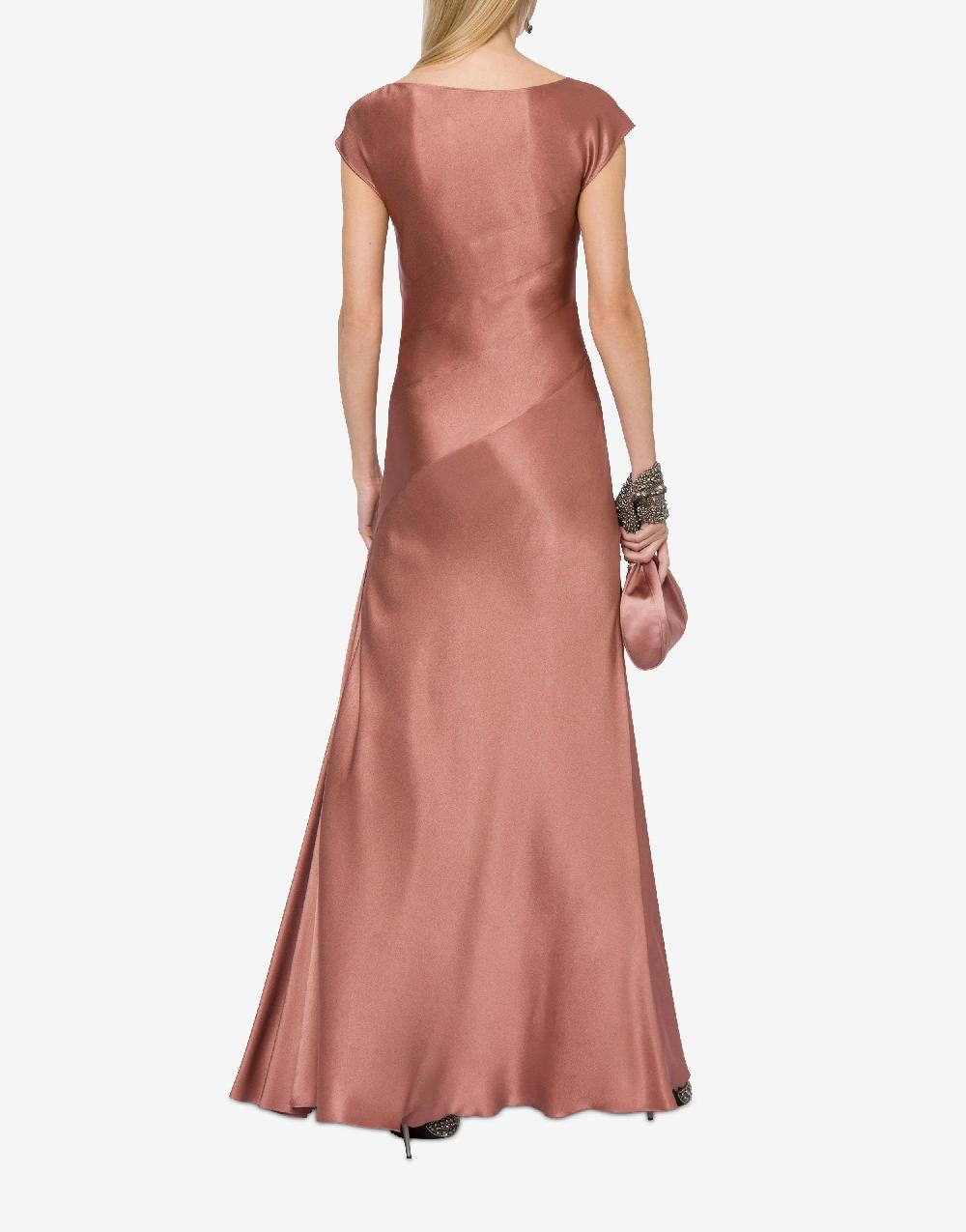 Alberta Ferretti Abito lungo in raso Promozione