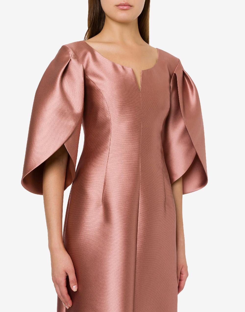 Alberta Ferretti Abito in mikado con maniche tulipano Vendita