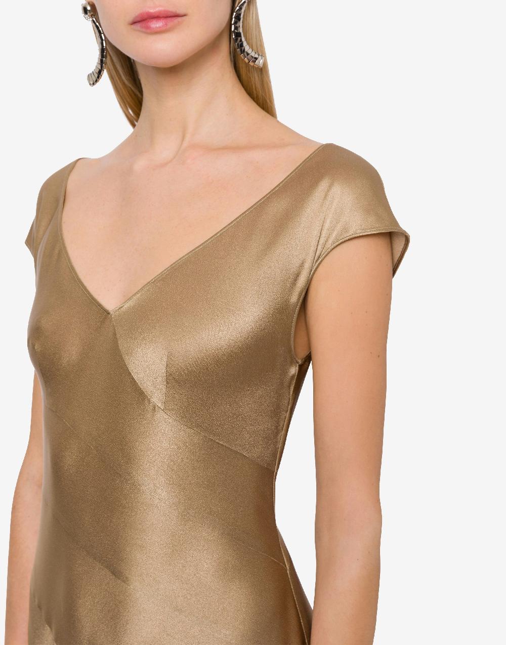 Alberta Ferretti Abito lungo in raso Spedizione Gratuita