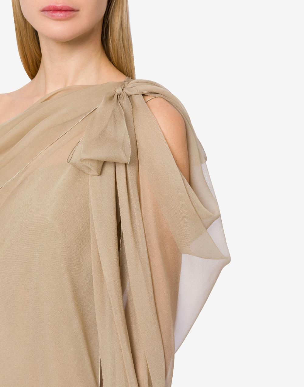 Alberta Ferretti Abito lungo in chiffon con drappeggi Soddisfazione Garantita