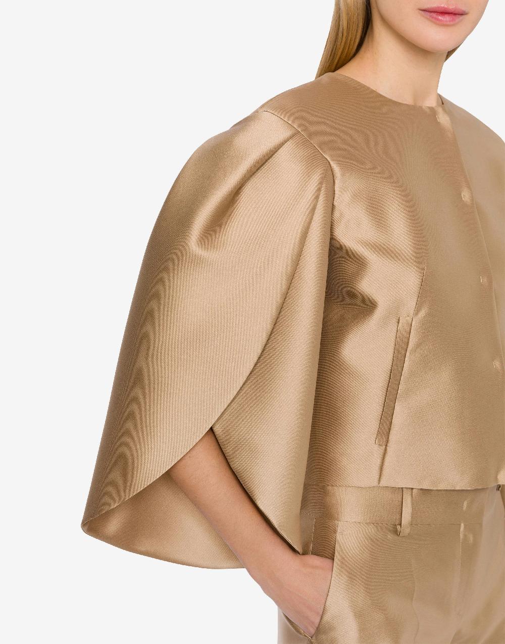 Alberta Ferretti Giacca corta in mikado con maniche tulipano Saldi