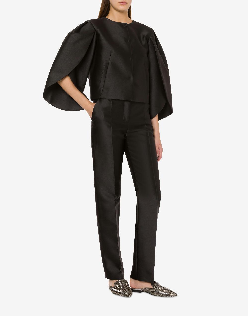 Alberta Ferretti Giacca corta in mikado con maniche tulipano Vendita Calda