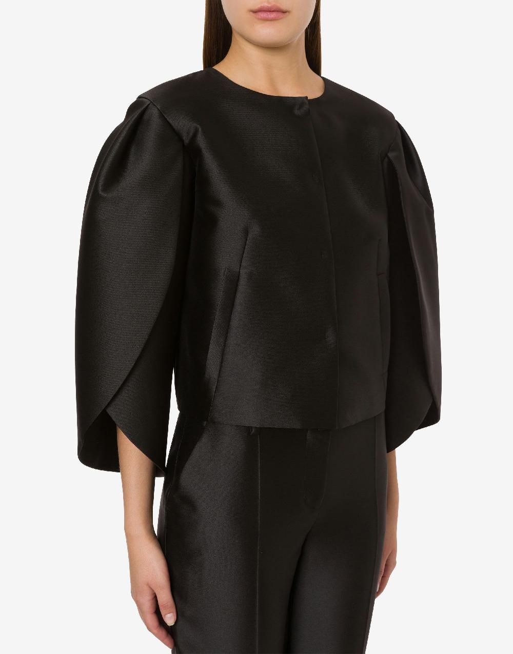 Alberta Ferretti Giacca corta in mikado con maniche tulipano Vendita Calda