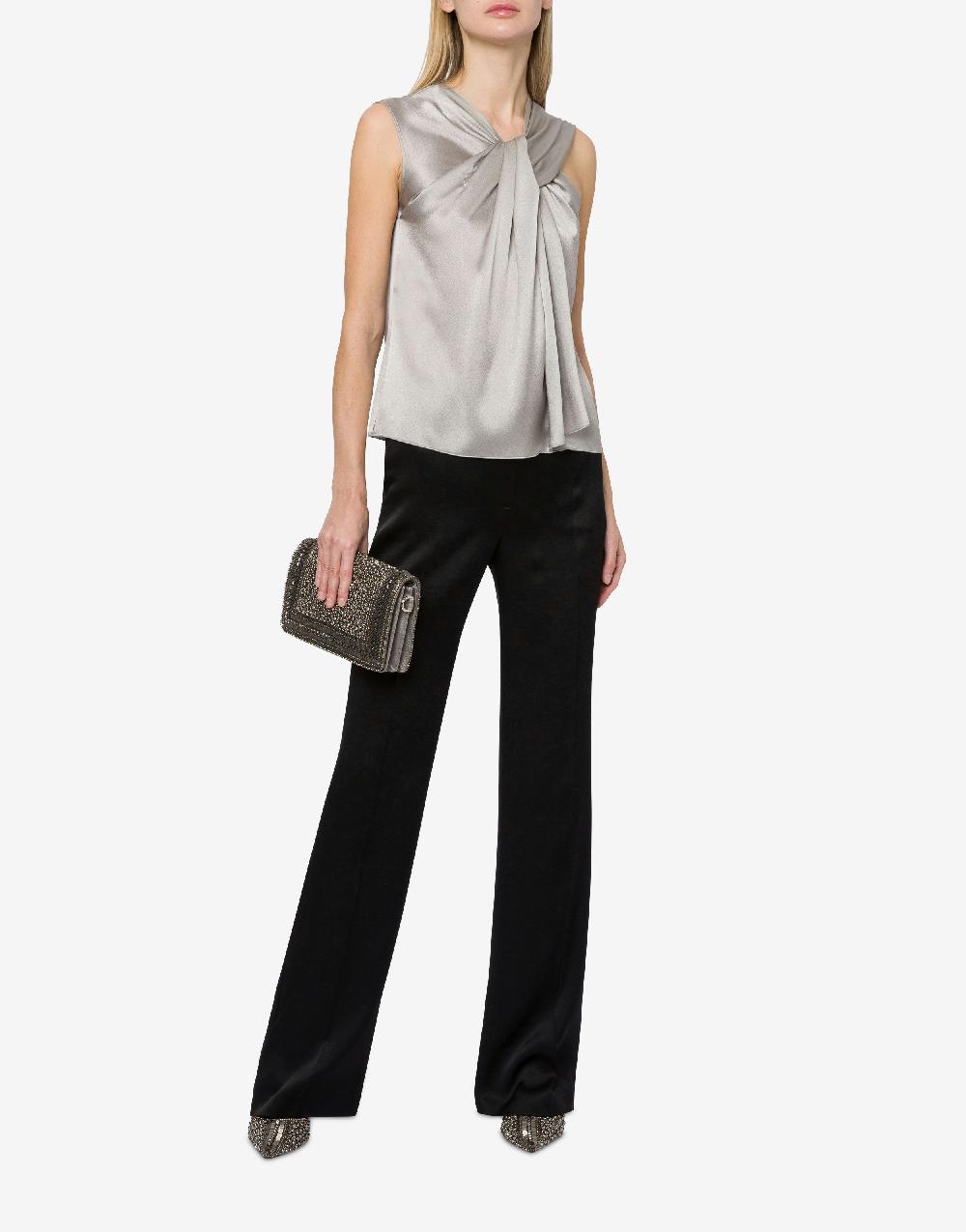 Alberta Ferretti Pantalone sartoriale in raso Vendite Flash