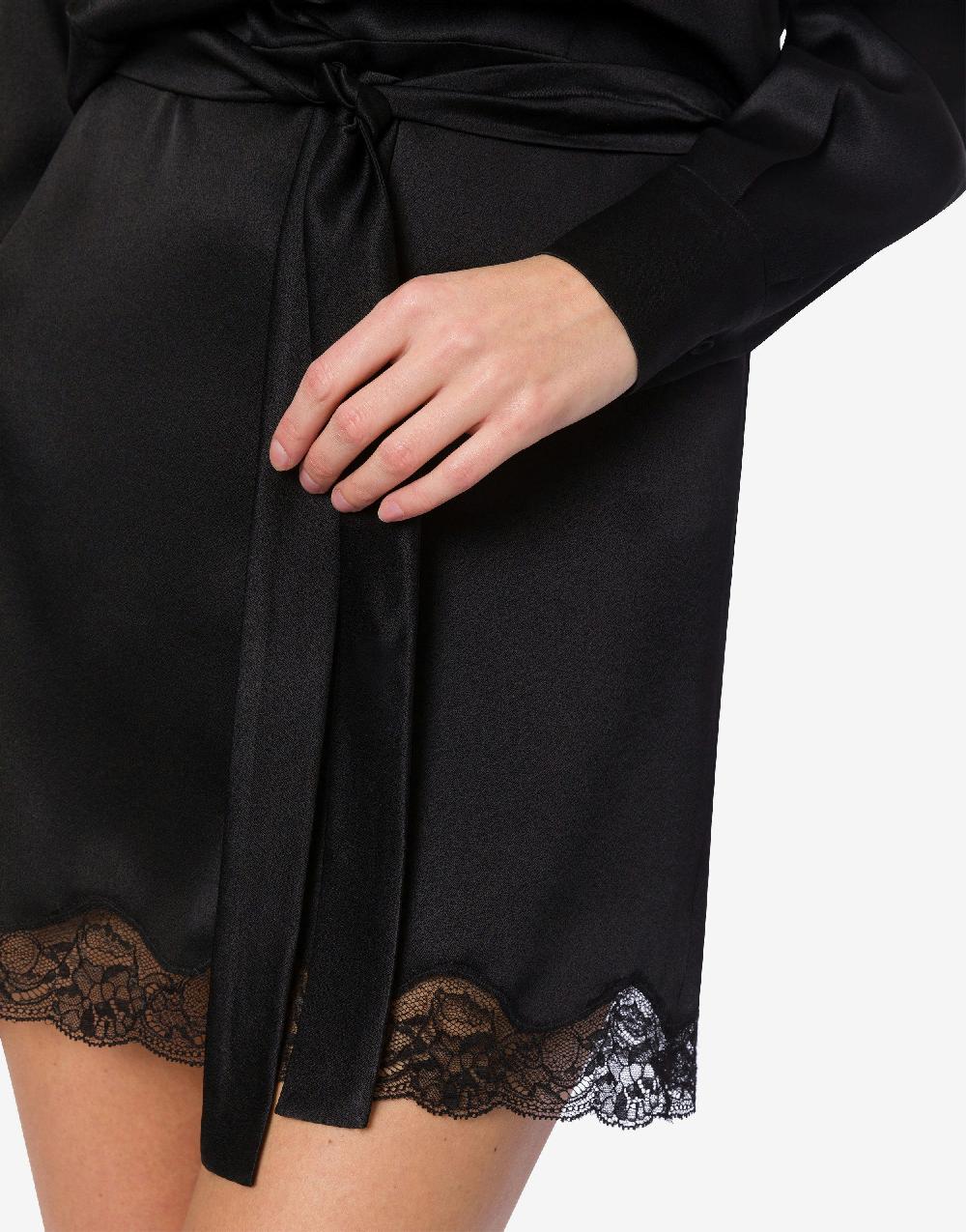 Alberta Ferretti Abito corto in raso con pizzo Prezzo di fabbrica