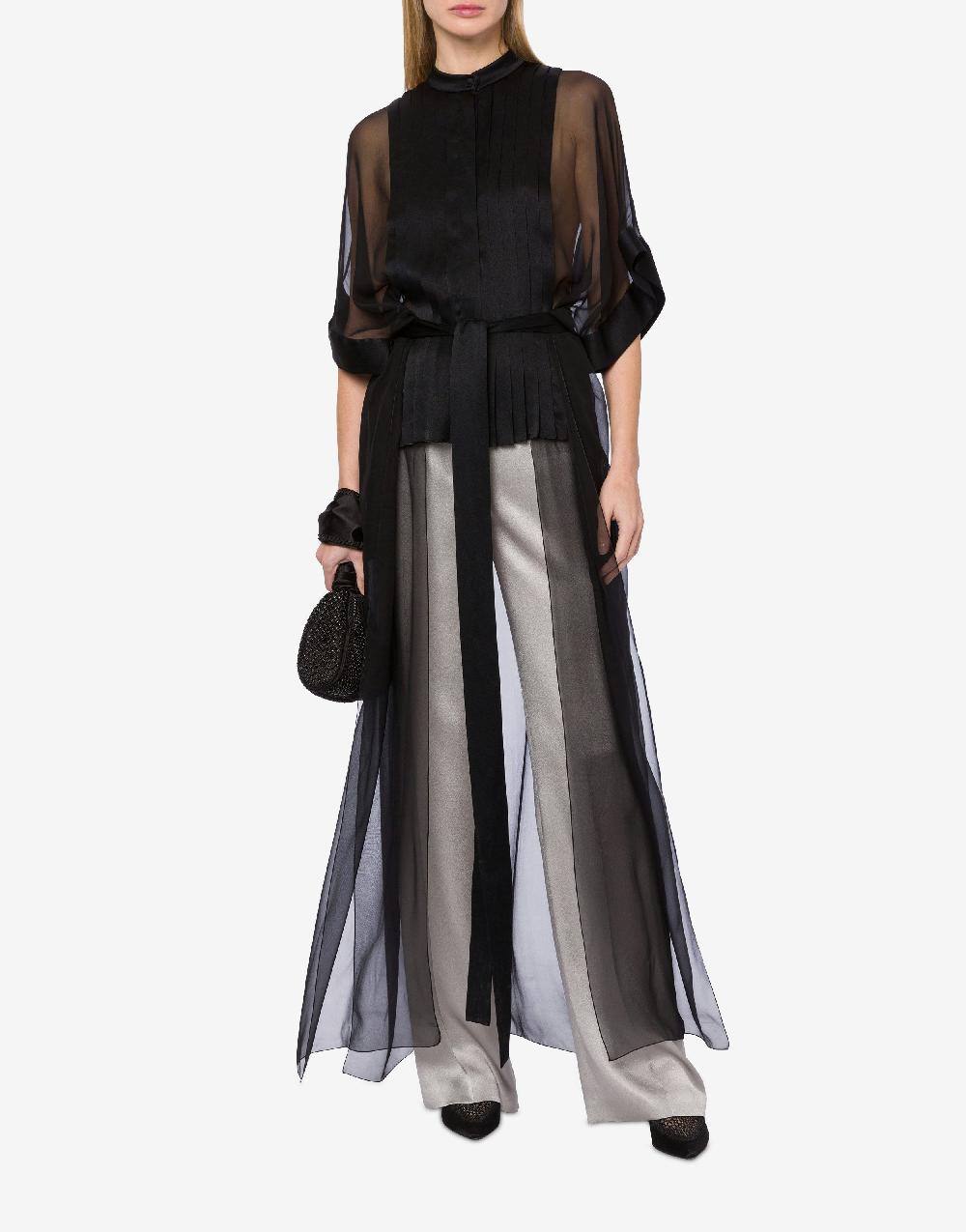 Alberta Ferretti Camicia in raso e chiffon organico Flash Sale