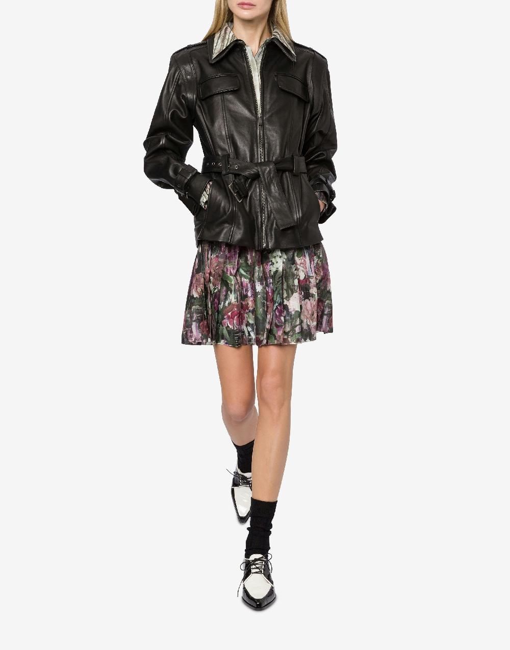 Alberta Ferretti Giacca biker in nappa glossy Fornitura limitata