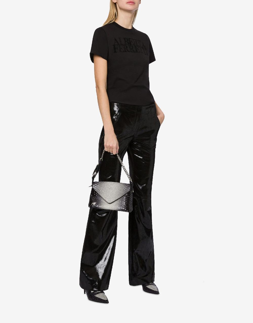 Alberta Ferretti Pantalone in suede stampa Snake Offerta Pasqua