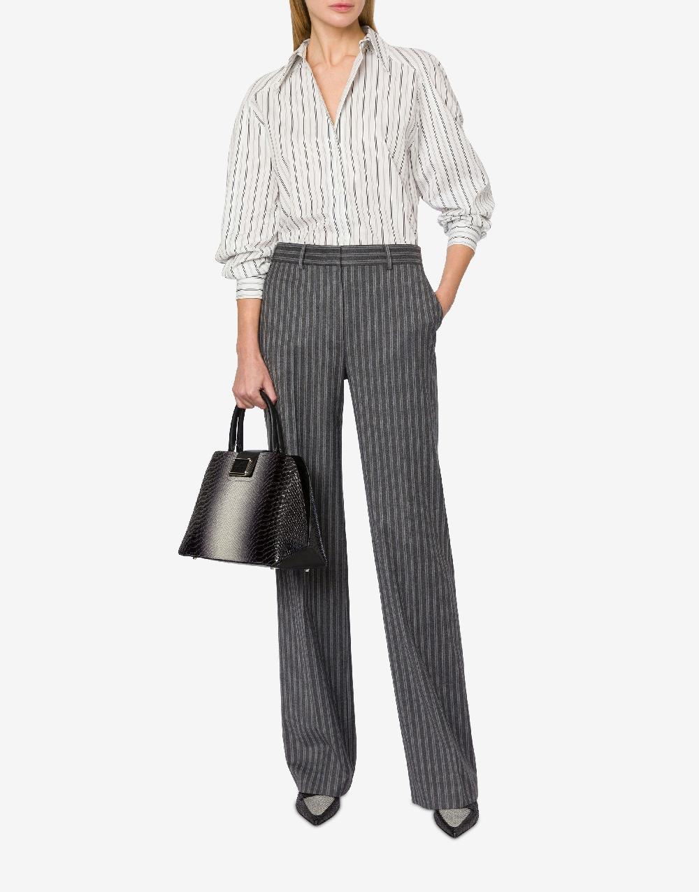 Alberta Ferretti Camicia oversize in drill rigato Offerta San Valentino