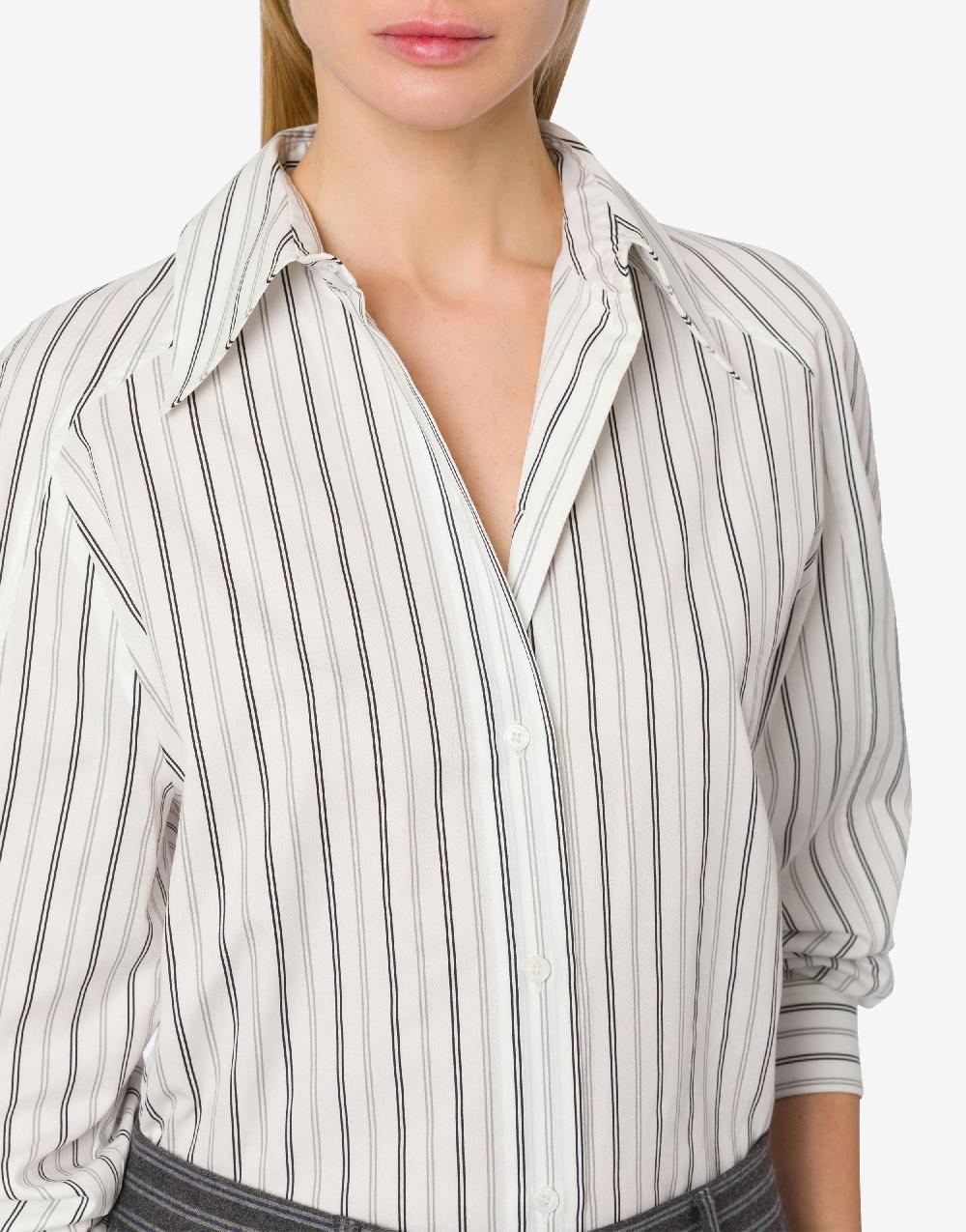 Alberta Ferretti Camicia oversize in drill rigato Offerta San Valentino
