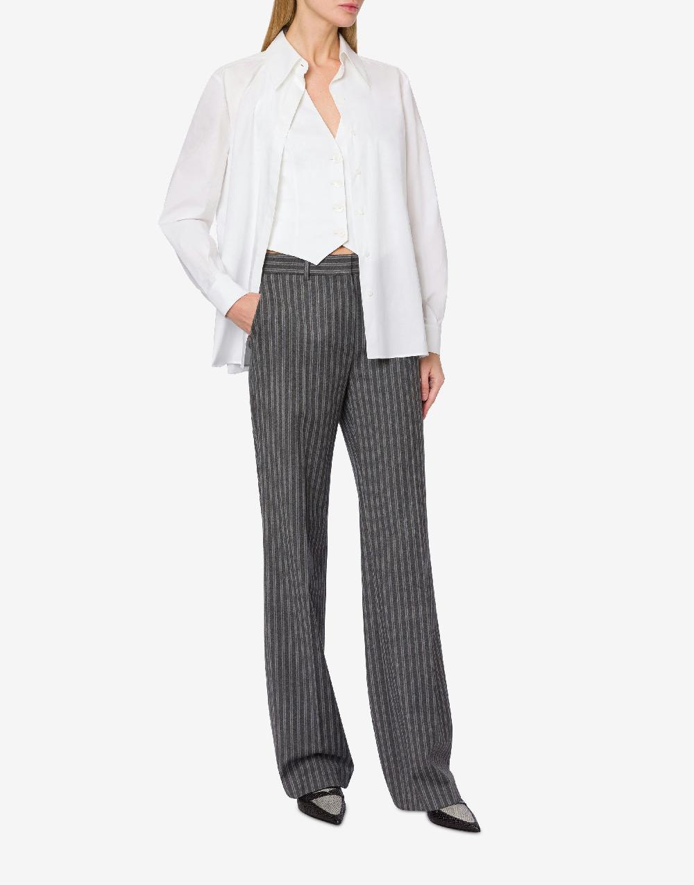 Alberta Ferretti Camicia in popeline stretch con gilet Offerta Anniversario
