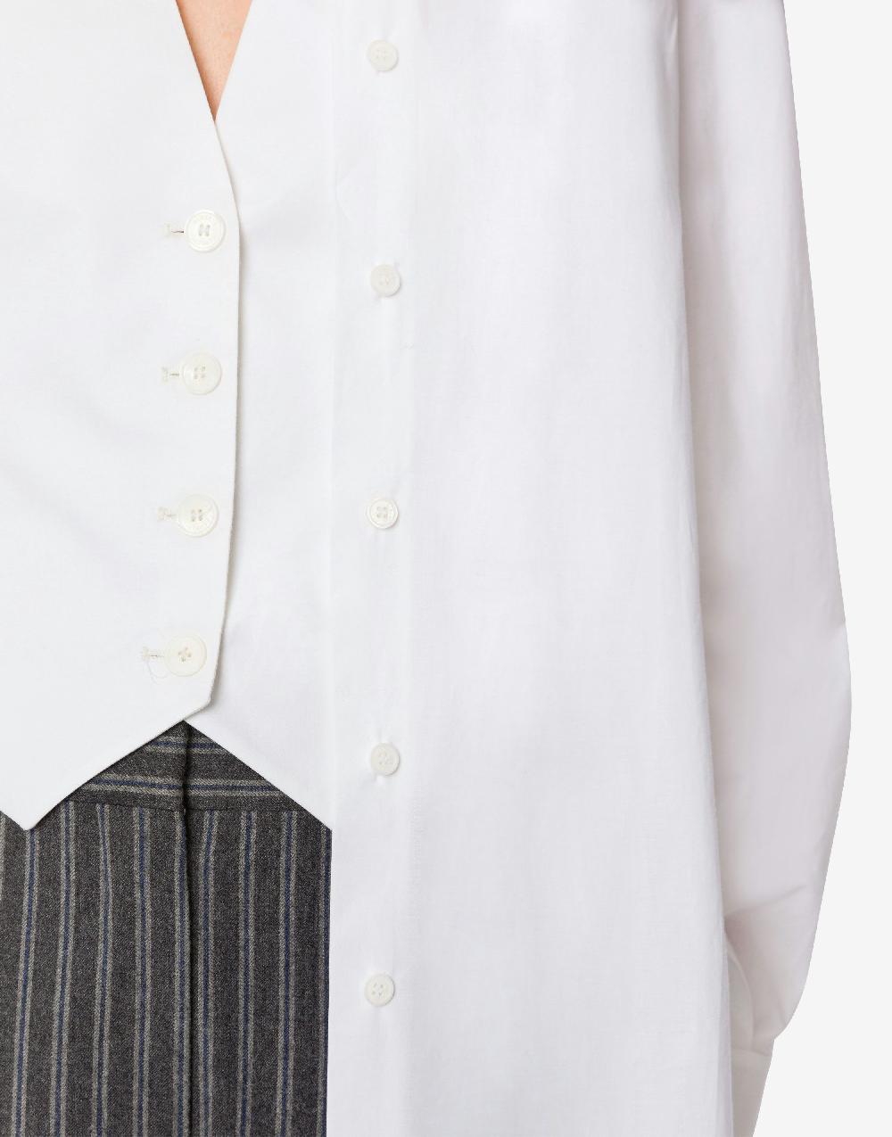 Alberta Ferretti Camicia in popeline stretch con gilet Offerta Anniversario