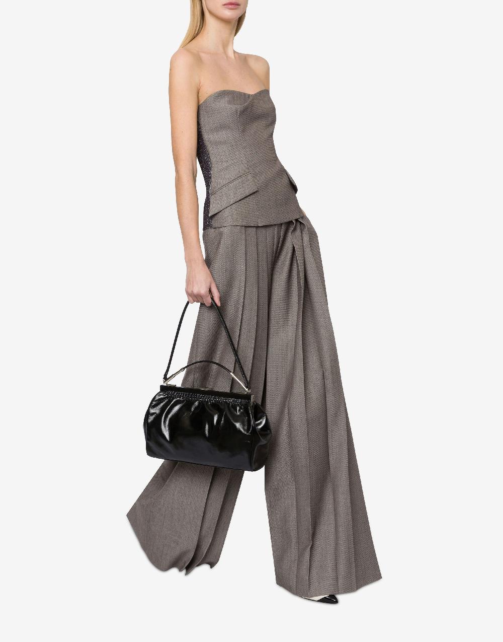Alberta Ferretti Top bustier in tweed di lana Offerta migliore