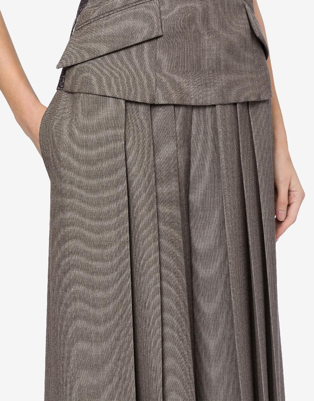 Alberta Ferretti Pantalone in tweed di lana con pieghe Latest fashion