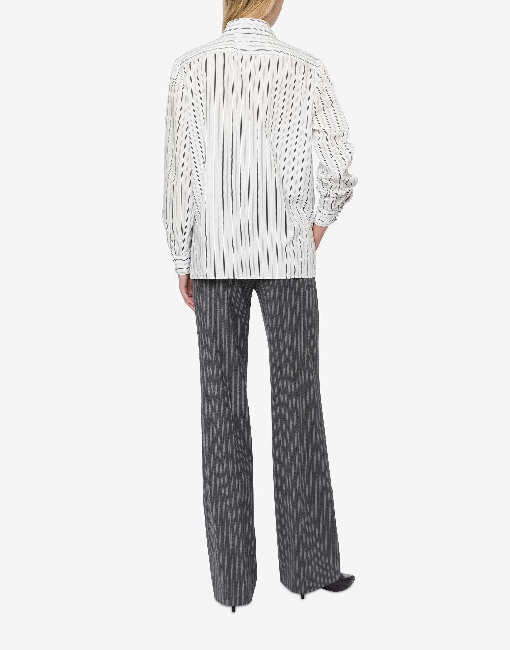 Alberta Ferretti Pantalone in flanella rigata stretch Nuovi prodotti