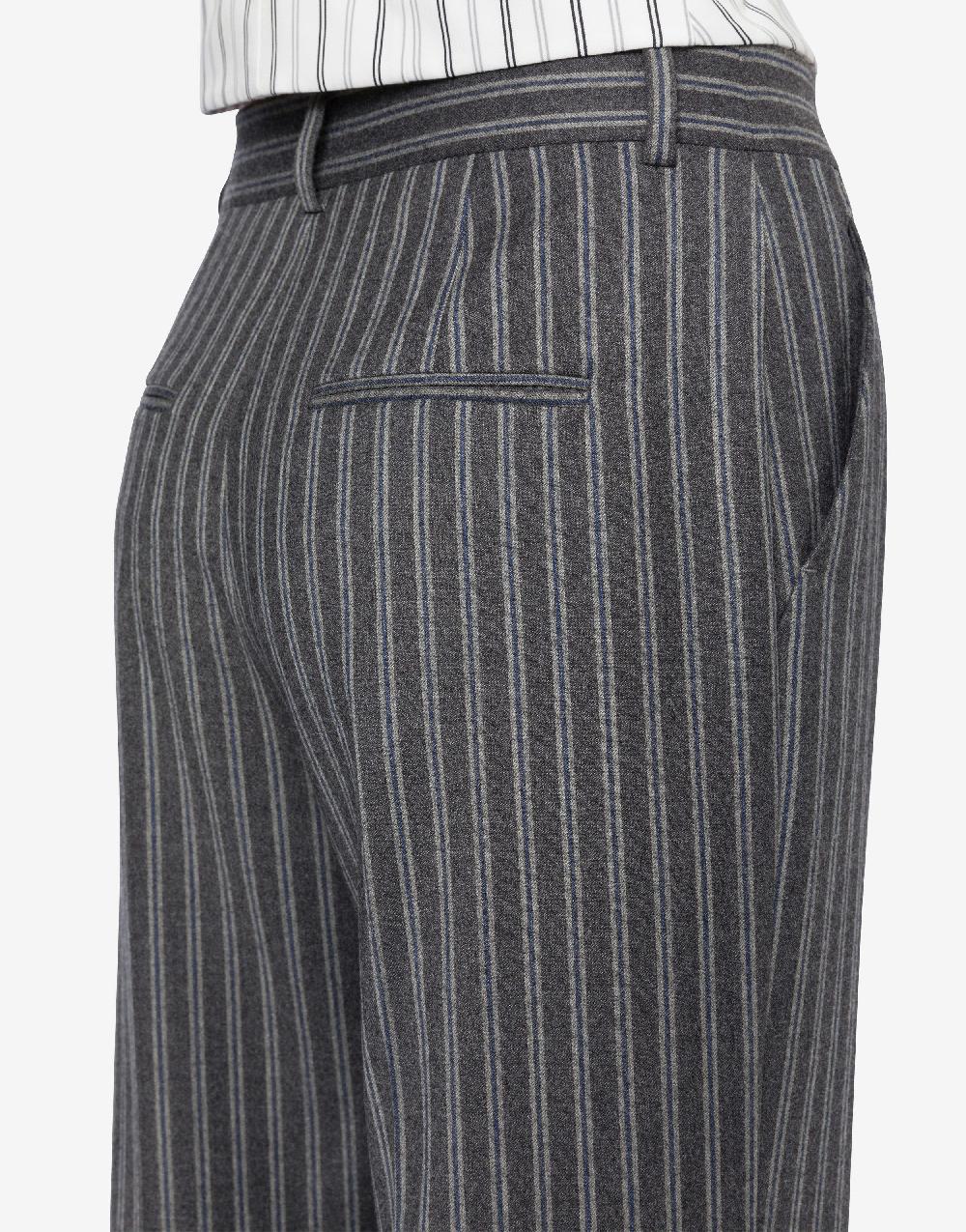 Alberta Ferretti Pantalone in flanella rigata stretch Nuovi prodotti
